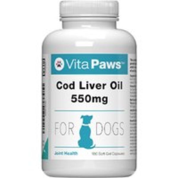 Cod Liver Oil Dogs 550mg (180 Soft Gel Capsules)